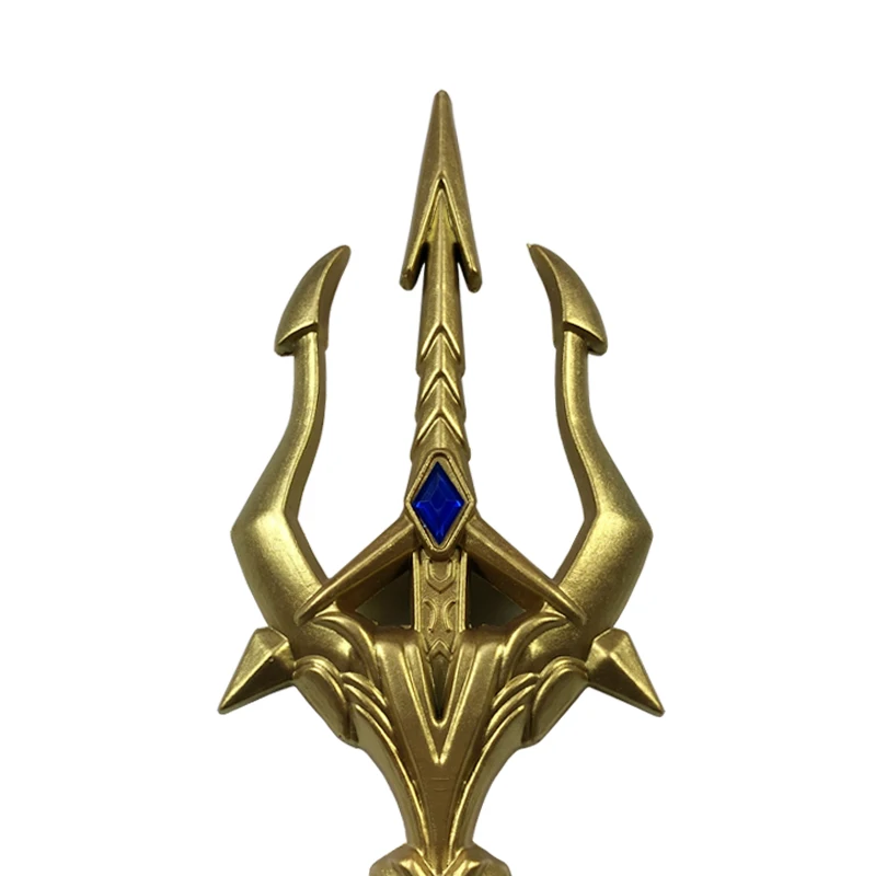 Cosplay 1:1 Aquaman Fork Trident Game Movie Toy Arma Sword Adult Kid Gift Gold Fork Retro Safety Pu Armi Flessibili 100Cm