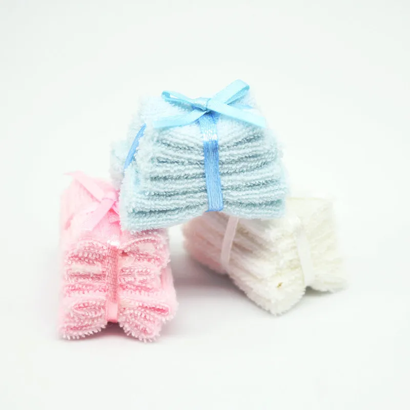 1:12 Or 1:6 Dollhouse Miniature Towel Bath Towel Combination Simulation Mini Bathroom Restroom Decoration Model colorful 5pcs set 1 12 dollhouse miniature bath ball model bathroom furniture accessories baby gift