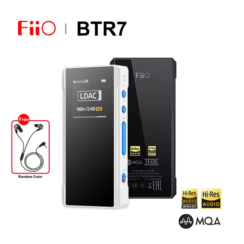 Fiio Btr7 Hi-Fiヘッドフォンアンプ,Bluetoothアンプ,mqa usb dac thx  aaa,3.5mm,4.4mm,バランス出力dsd256 ldac