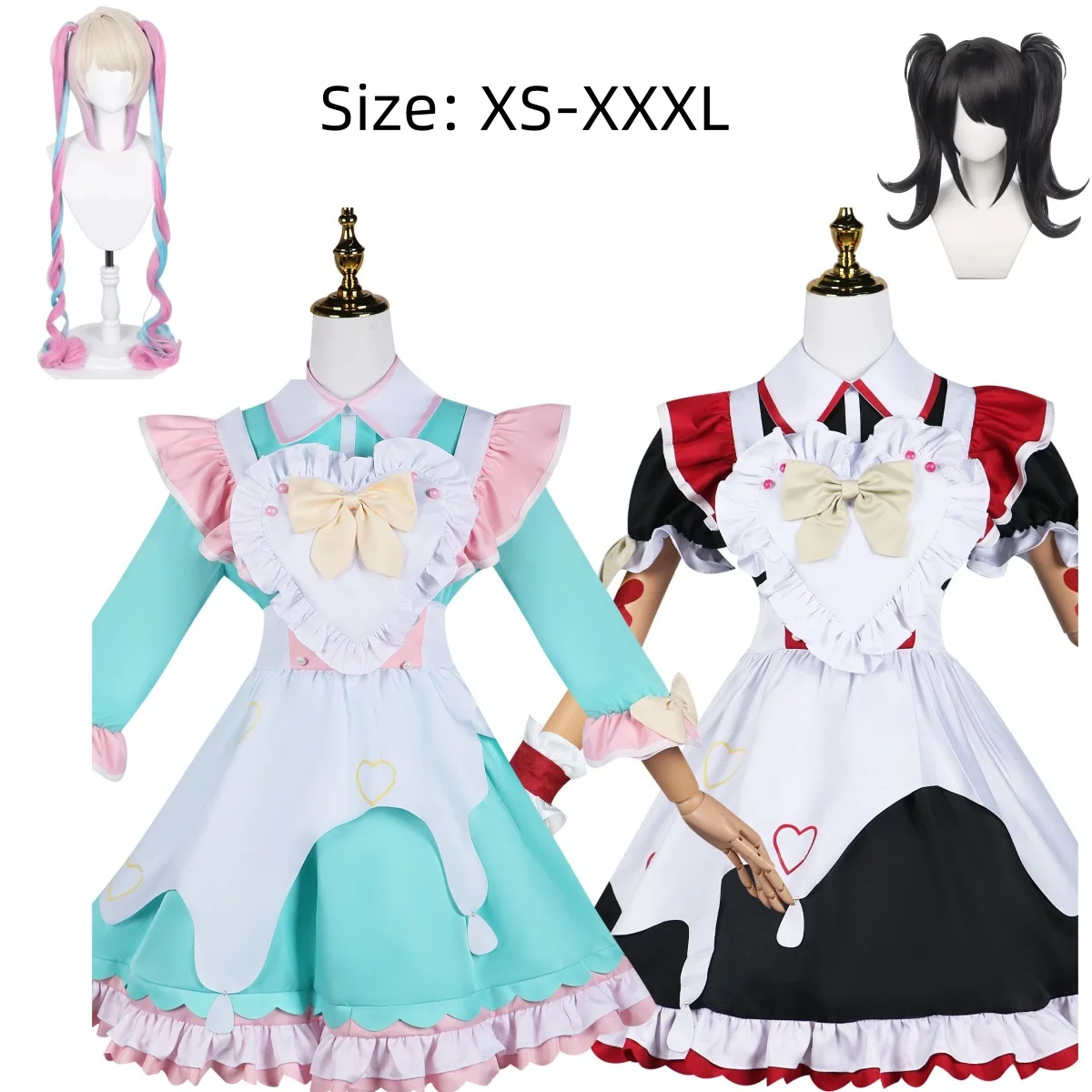 

KAngel Ame Chan Cosplay Costume Game NEEDY GIRL OVERDOSE Dress Dessert Paradise Maid Dress Women Halloween Party Role Play Cos