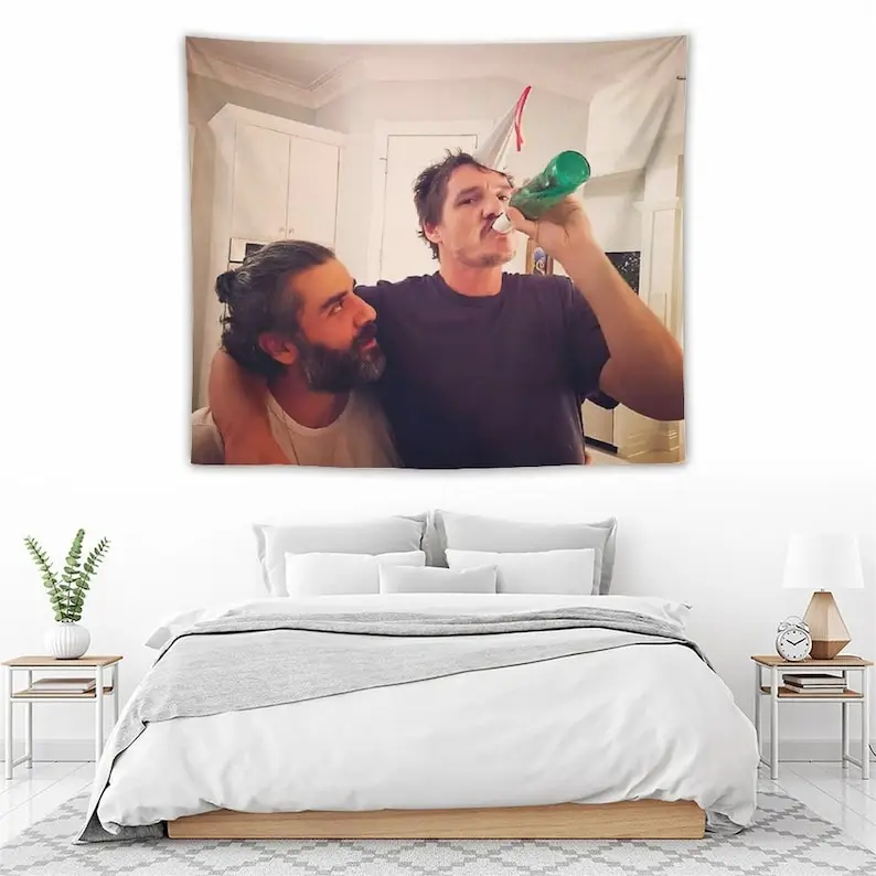 Pedro Pascal Tapestry Wall Hanging Meme Funny Flags for Tapestries Wall Art Tapestries Aesthetic for bedroom Home Dorm Decor