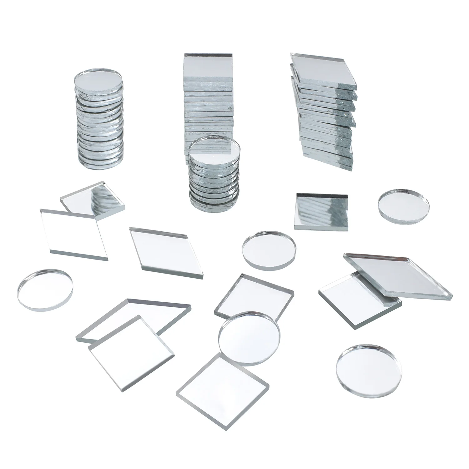 250PCS/lot Multi Shape Mirror Glass Mosaic Tiles Round Diamond Square Mini Adhesive Sticker Decal DIY Craft Home Decoration glass mosaic tiles,diy mosaic supplies,mirror mosaic tiles