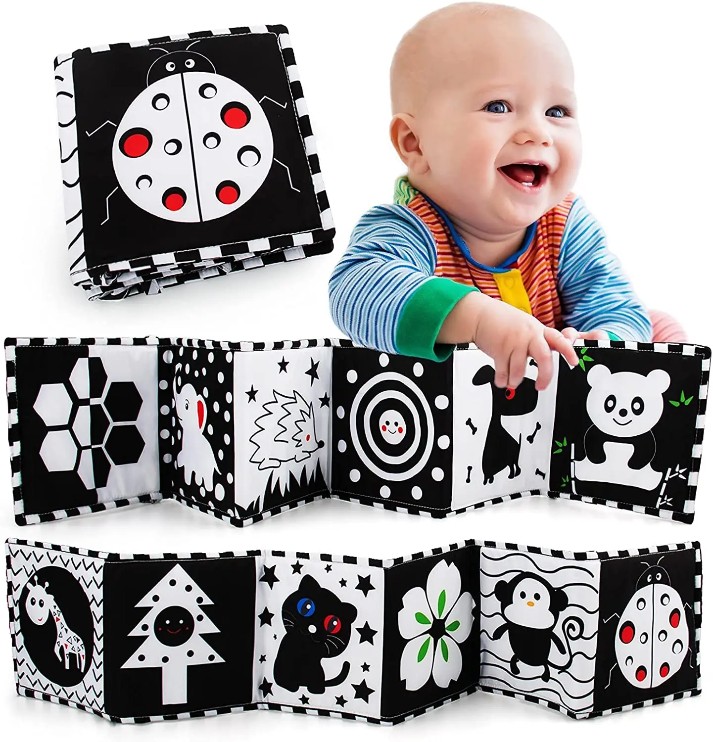 Black White Sensory Toys Newborns  Newborn Baby Black White Books - Cloth  Book Baby - Aliexpress