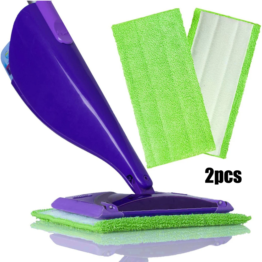 

2pc Reusable Microfiber Mop Pads For Swiffer Wet Jet Pads Wet And Dry Mopping Head Pad Household Sweeping Parts Repalcement