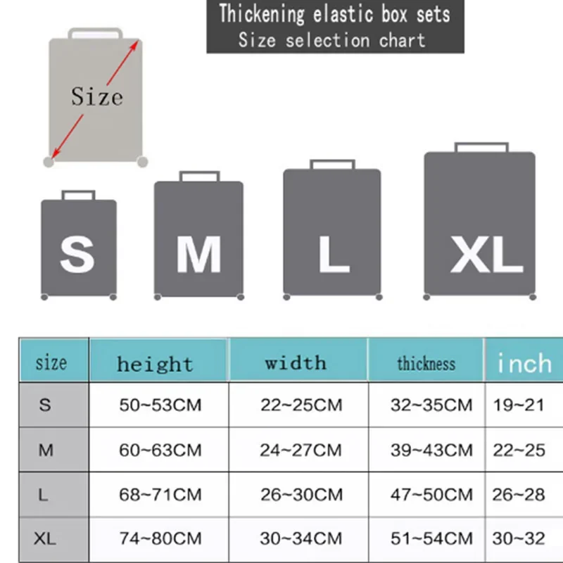 Trolley Suitcase Protective Luggage Cover 3D Cartoon Elastic 19-32 Inch for Travel Accessories luggage cover