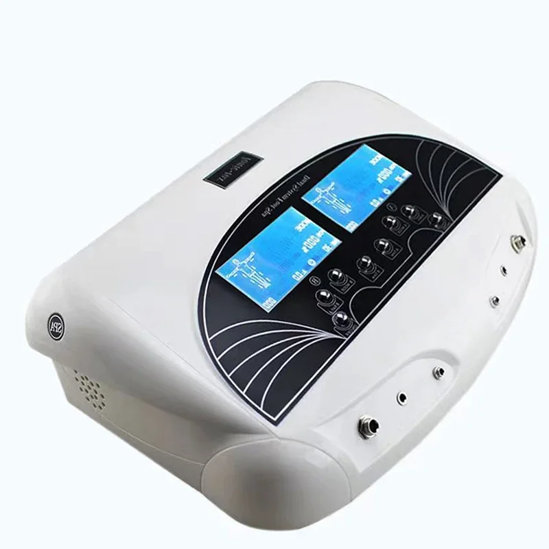 8802D Dual Ionic Detox Foot Bath SPA System Feet Electric Massager LCD Display Cell Detoxification Machine w/ 2 Arrays and Belts