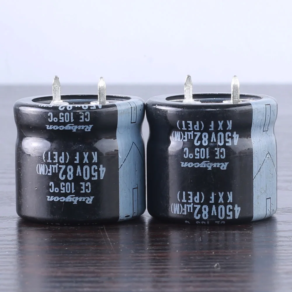 2 pces rubycon kxf 82mfd 450v 82uf capacitor eletrolítico 105 2525x20mm ...
