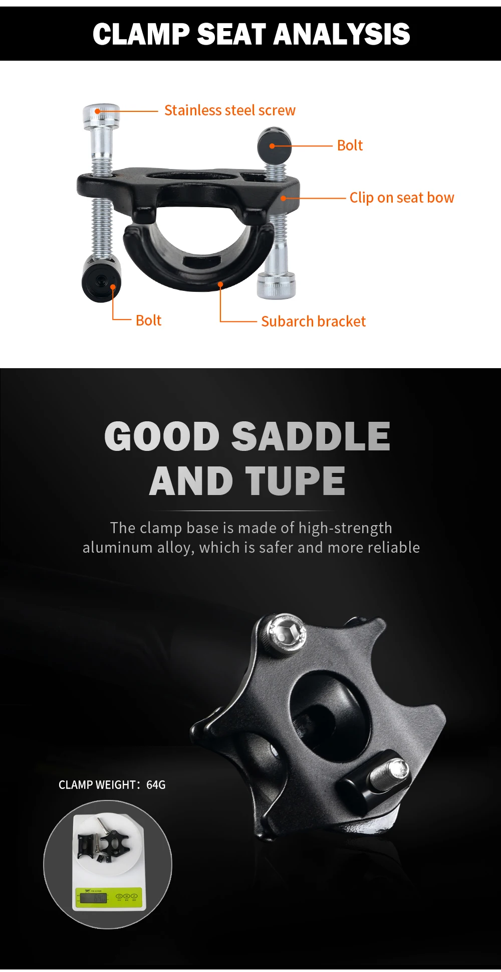 TOSEEK Carbonfaser-Fahrradsattelstütze MTB Rennrad-Sattelstütze mit 20mm Offset, Fahrradsitzrohr-Durchmesser 27,2/30,8/31,6mm, Schwarz Matt – Detail 10
