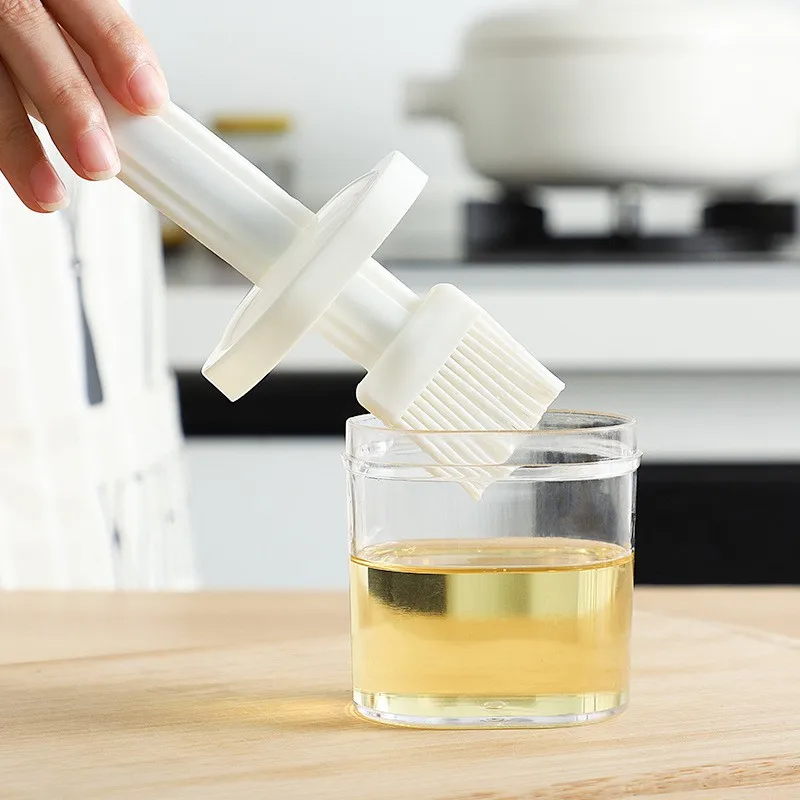 1Pc Oil Brush High Temperature Resistant Silicone Bottle Brush Portable Barbecue Oil For Kitchen Baking