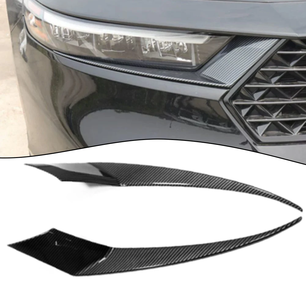 

Пара для Honda Accord 2023, накладки на автомобильные фары из углеродного волокна, декоративная рамка