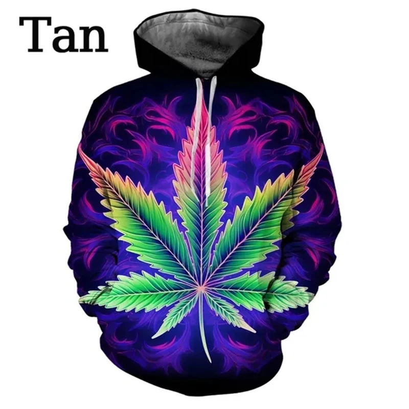 thumbnail image 1 of Sudadera con capucha con estampado 3D personalizado y colorido de hojas, moda urbana, informal, genial, para hombres y mujeres, ropa, tops, 1 of 5
