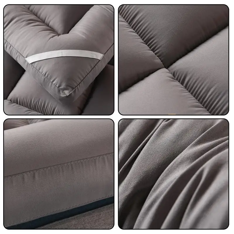 Soft Filling Mattress Pad Pressure Relief Memory Foam Cooling Mattress Pad For Hot Sleepers Breathable Double Bed Cushion
