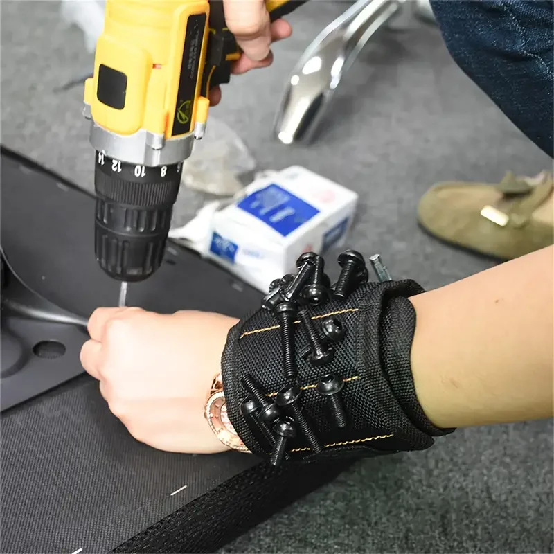 Magnetic Wristband for Holding Screws,Nails,Drilling Bits,Wrist