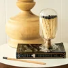 Matchstick Glass Bottle Aromatherapy Candle Glass Cloche Jar Fireplace Match Christmas Matchbox Storage Jar with Wooden Stopper 2