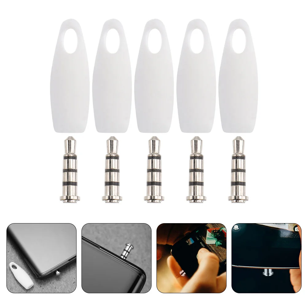 

5 Sets Sound Pc Microphone with Covers Audio Silica Gel Laptop