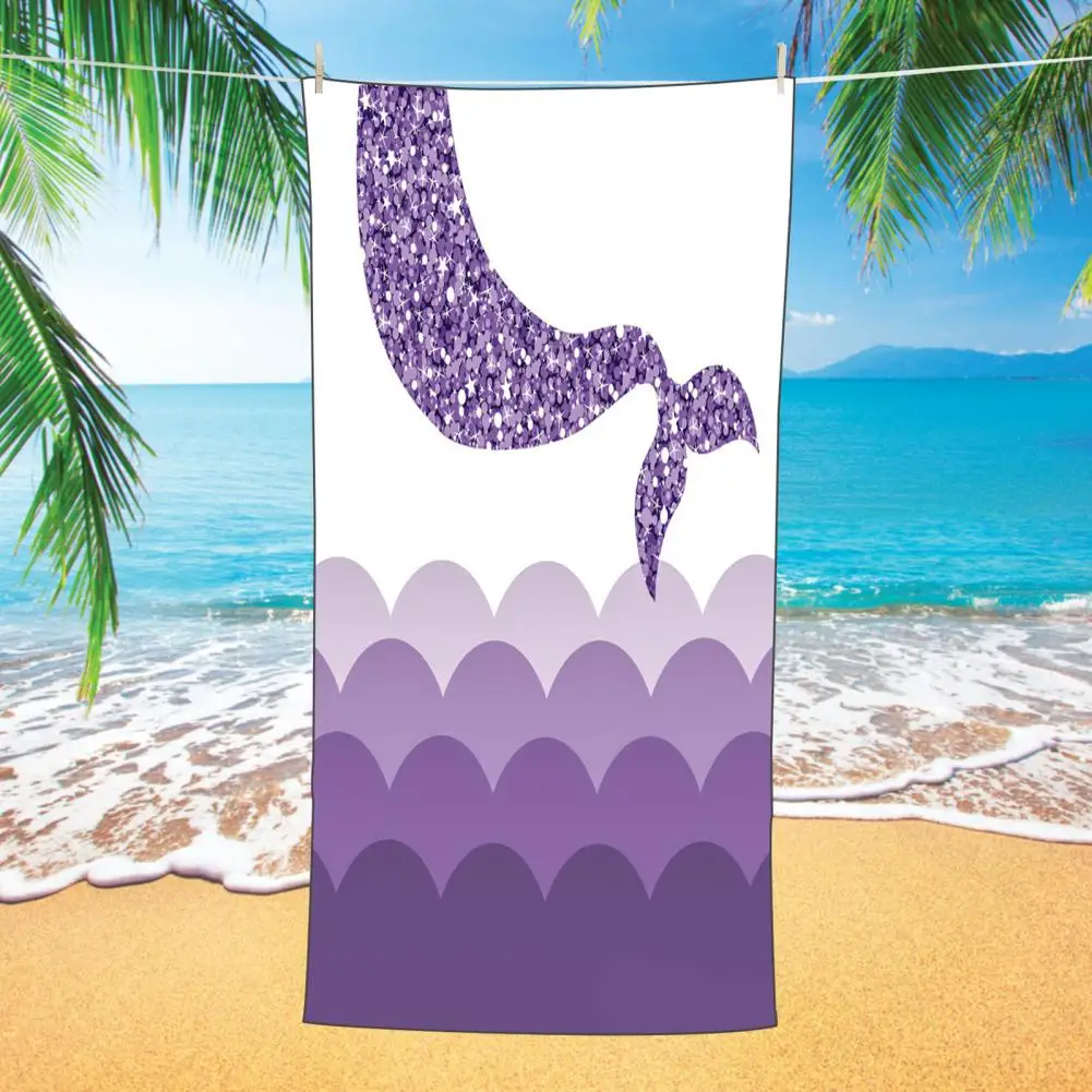 Swimming Towel  Wearable Skin-touch Washable  Sand Free Bath Pool Towel Beach Accessory