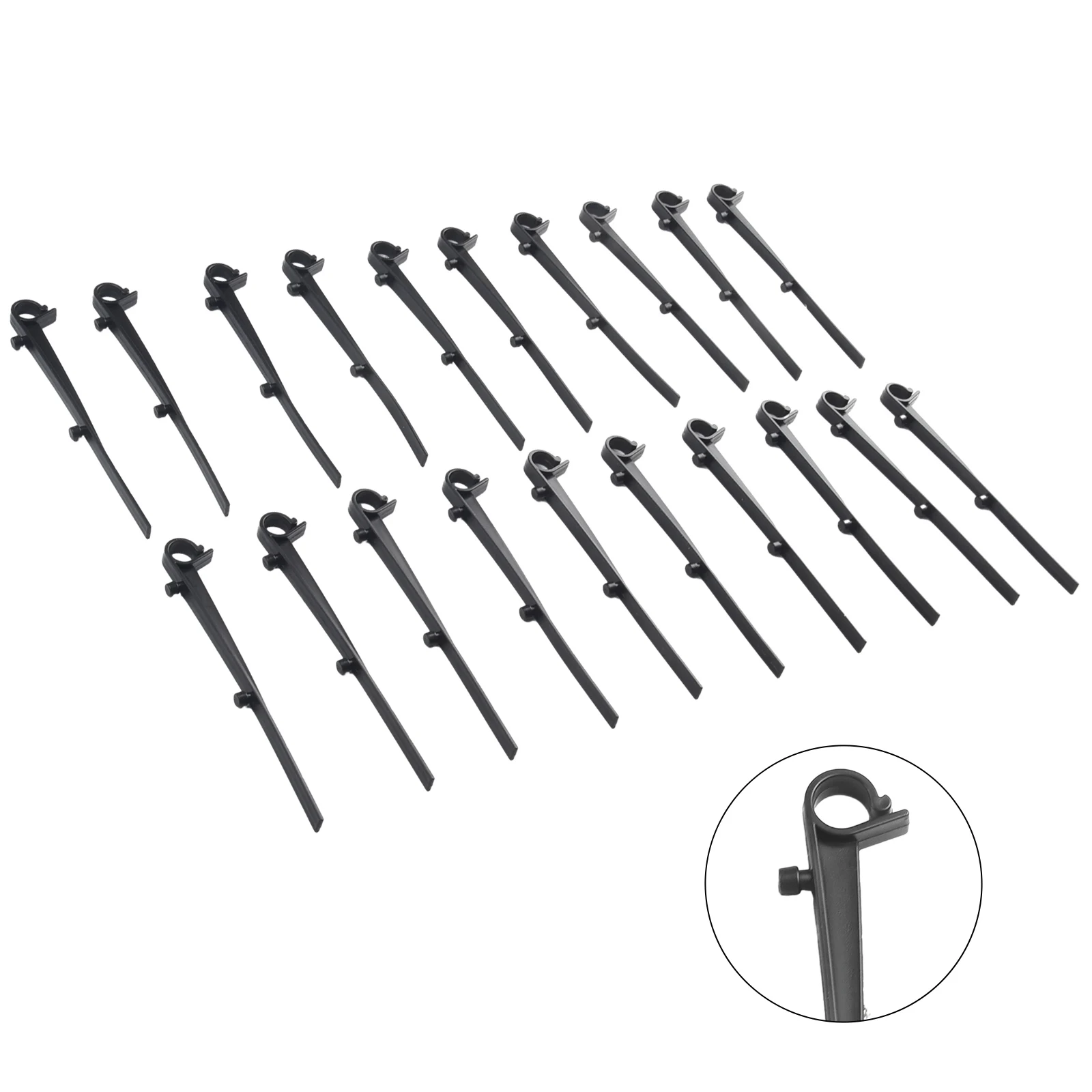 20 Pcs Plastic 150mm Keep Your Gutters Clean With Universal Gutter Brush Clips - 20pk Black BRUSH CLIPS / LEAF GUARD CLIPS