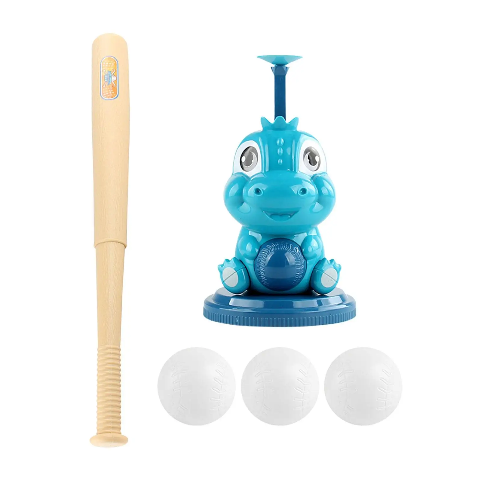 Baseball Trainer Stretchable Bat Game Cute Dinosaur Baseball Launcher for Kids Children Girls Boys Birthday Gifts Indoor Outdoor