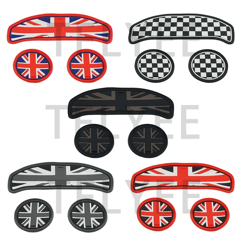 Union Jack Coffee Cushion Storage Groove Protect Coaster Car Cup Anti Slip Pad Mat For MINI Cooper F54 F55 F56 F60 Accessories