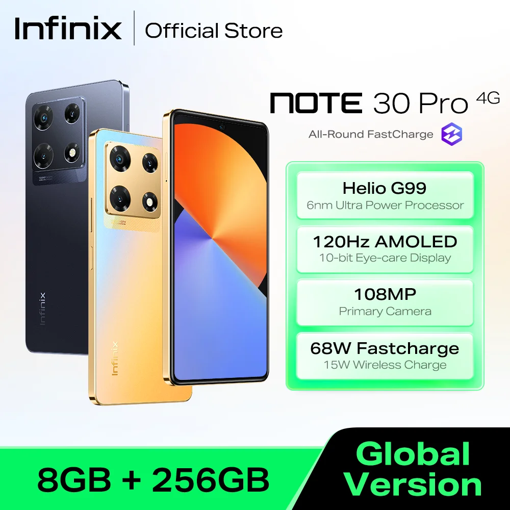 infinix Note 30 Pro NFC 68W All-Round FastCharge 108MP Camera 6.67 AMOLED  120Hz