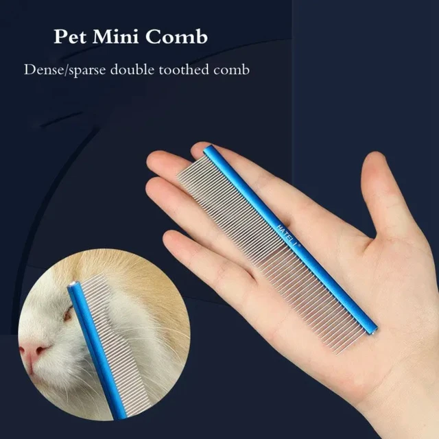 High Quality Pet Dog Comb Small Size Grooming Comb For Shaggy Cat Dogs Barber Grooming Tool Salon Pet Grooming Stainless Comb 2