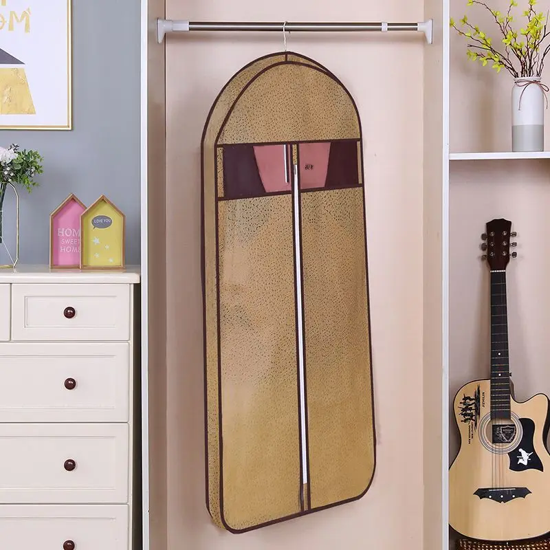 

Нетканый рельефный трехмерный женский домашний гардероб, пальто, пуховик, утолщенный пылезащитный чехол, подвесная сумка