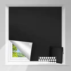 Portable Blackout Thermal Insulated Stick-On Curtain (A-150x100cm)