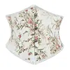 Fashion Women Corset Underbust Top Body Shaper Waist Cincher Bustier Sexy Floral Lace-up Corselet Plus Size