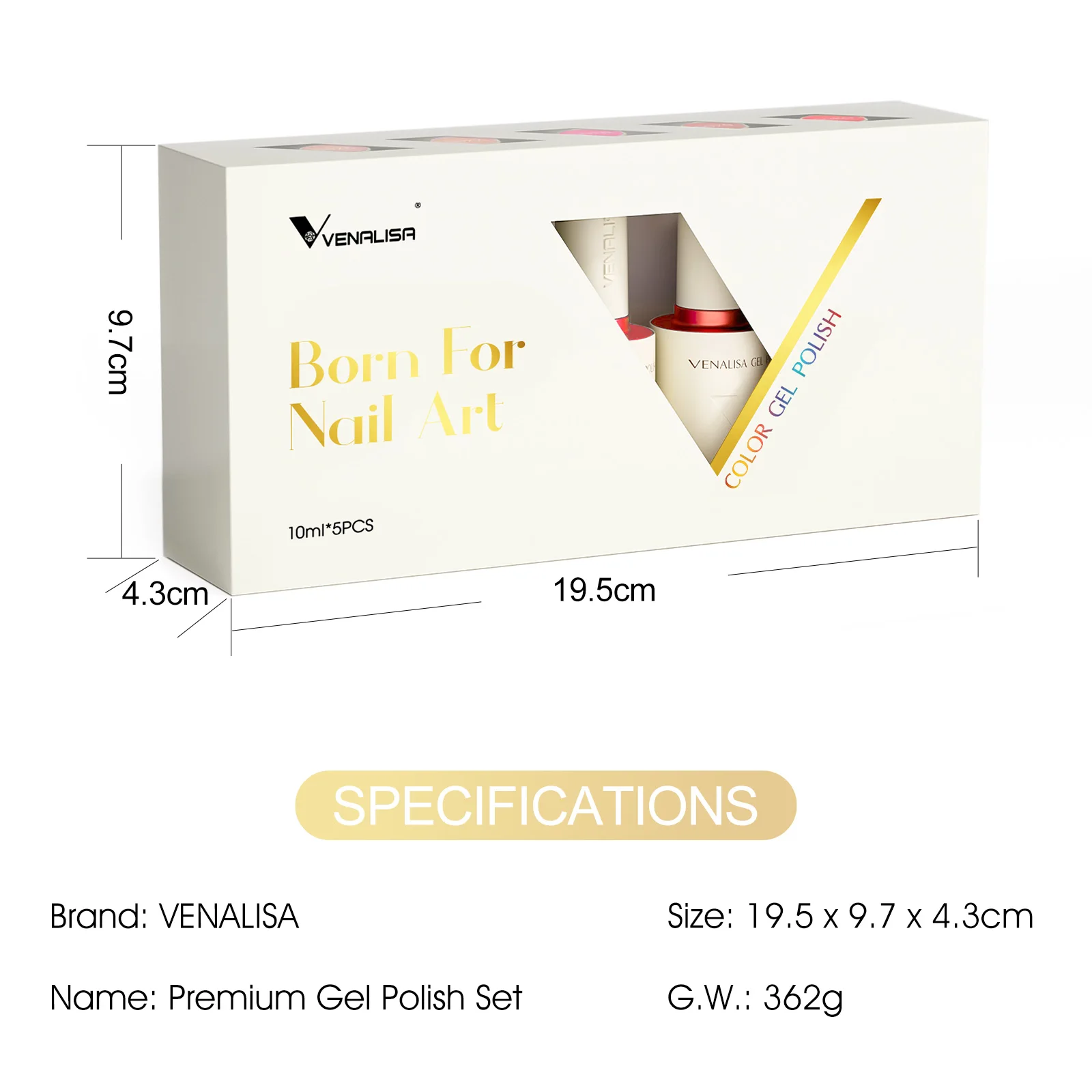 2/3/5 teile/los Venalisa Farbe Gel Set Hema/TPO Kostenloser Lange Tragen Diamant Top Mantel Soak Off UV LED Nagel Gel Polnisch 10 ml – Detail 7