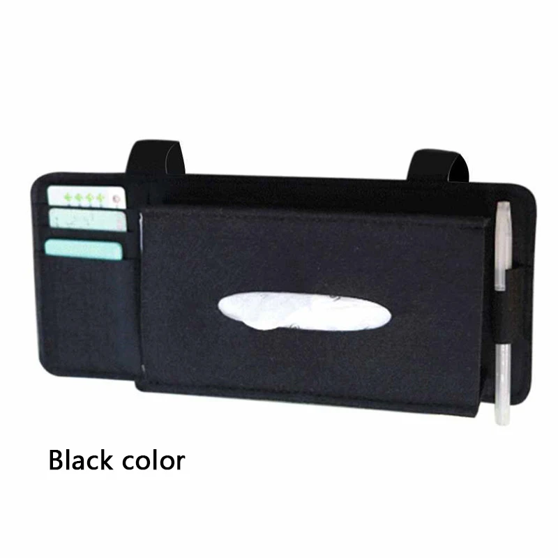 Creative Car Sunshade Tissue Box Paper Towel Bag Multi-Function Felt Car Hanging Seat Interior Storage Box Supplies car tissue holder tissue box tissue bag car interior accessories