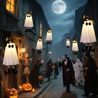 1/2/3pcs Halloween LED Light Up Witch Ghost for Halloween Party Home Indoor Outdoor Yard Decoration Scary Hanging Ornaments Gift 2