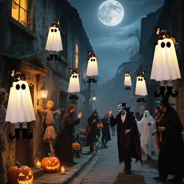 1/2/3pcs Halloween LED Light Up Witch Ghost for Halloween Party Home Indoor Outdoor Yard Decoration Scary Hanging Ornaments Gift 2