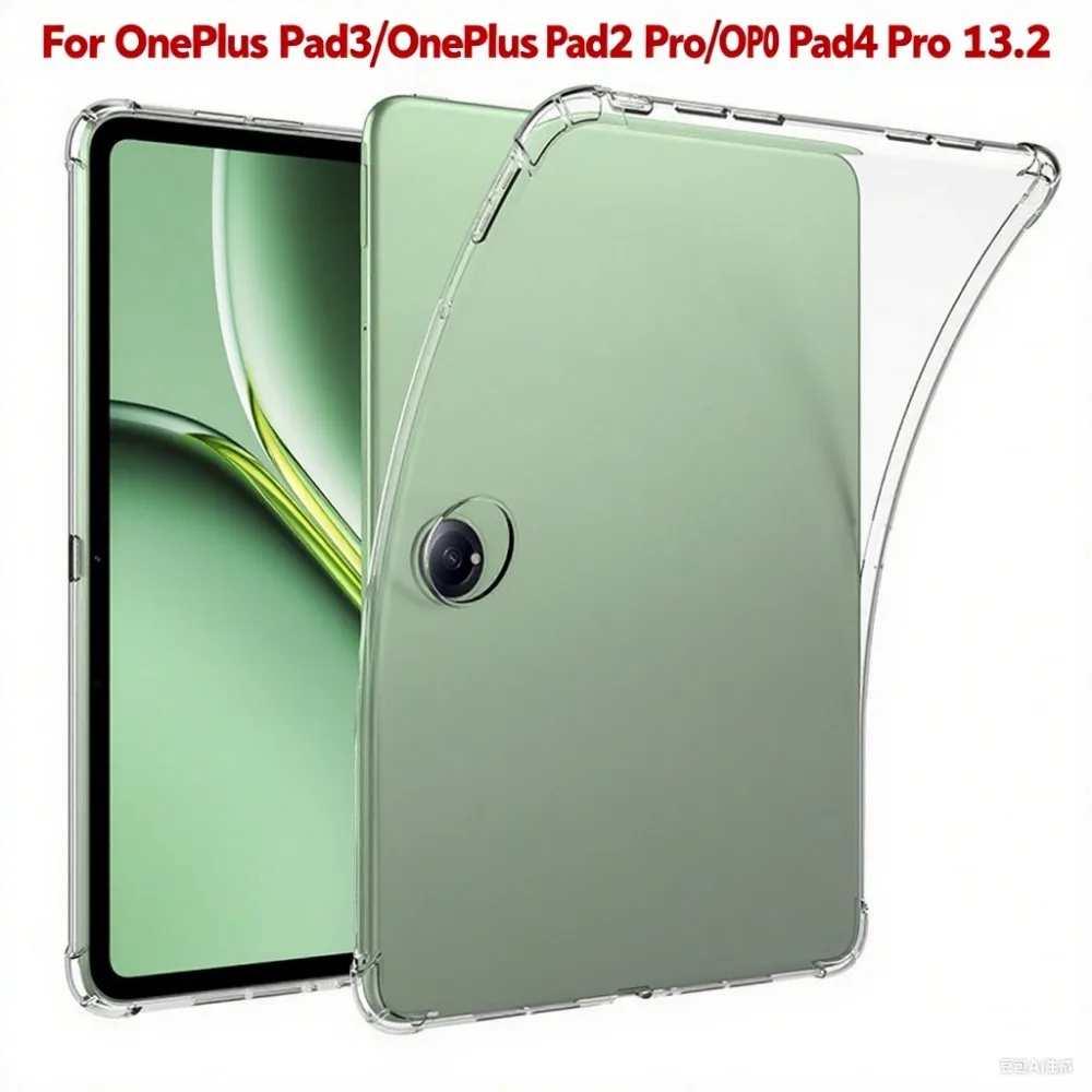Clear Back Tablet Case with Shockproof Airbags and Soft TPU Protection