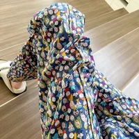 Summer Thin Wide Leg Pants Women's Loose Fit High Waist Slimming Casual Trousers Mosquito Repellent Print Straight Cut