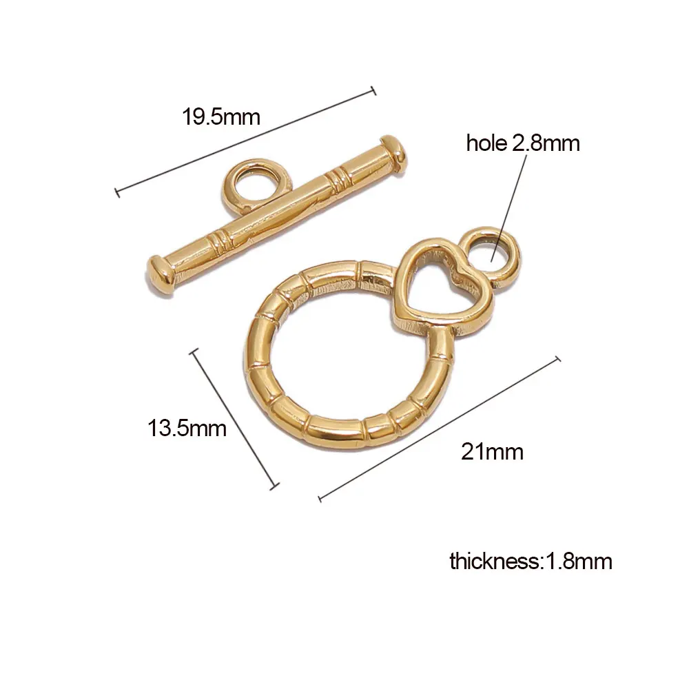 4 Sets unregelmäßige OT-Verschlüsse aus Edelstahl für Armbänder, Knebelverschluss-Anschlüsse für DIY-Armbänder, Halsketten, Schmuckherstellung im Großhandel – Detail 6
