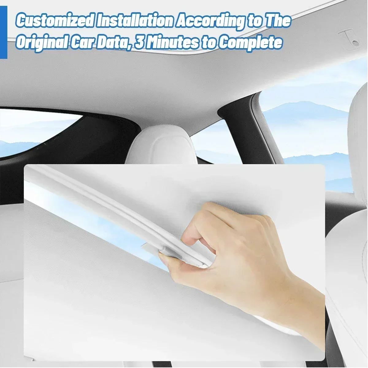 Tesla Model 3 HIGHLAND 2024 모델 Y JUNIPER 2025 아이스 천 버클 Sun Pare Glass Skylight 액세서리 용 선 루프 차양