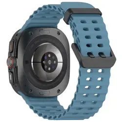 Marine Band Sports Silicone Strap Bracelet - Premium Watchband Accessory for Galaxy Watch Ultra (Blue)