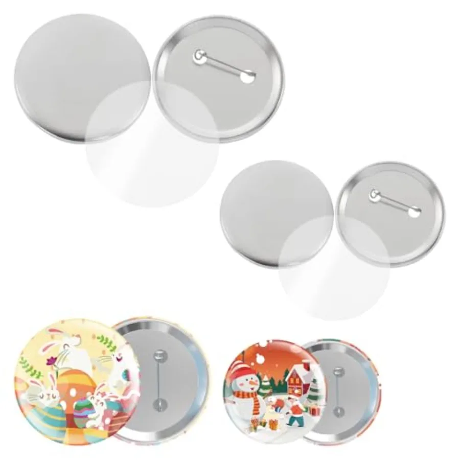 100 Sets 32mm and 44mm Metal Button Supplies