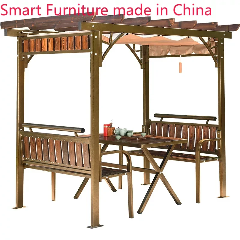 

Yuanmao outdoor grape trellis gazebo courtyard sunshade chalet yard gazebo villa garden outdoor pavilion