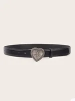Gothic Fashion Vintage Peach Heart Cross Belt for Women  Y2k Belt Diesel Belt for Lady Luxury Designer Jeans Dress Accessories - Image 3