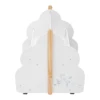 2 Tiers Cloud-shaped Children's White Bookcase with 4 Universal Wheels Easy to Move & Fix 2