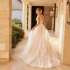 Elegant Wedding Dress For Women Customized V-Neck Cap Sleeve Lace Appliques Vestido De Noiva With Button Sweep Train Custom Made 2