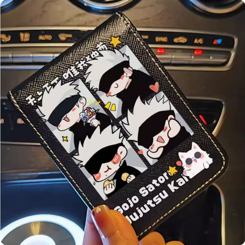 Anime Satoru Gojo Jujutsu Kaisen  Cartoon Fashion Wallets PU Purse Card Holder Money Bag Gift B507 Cosplay