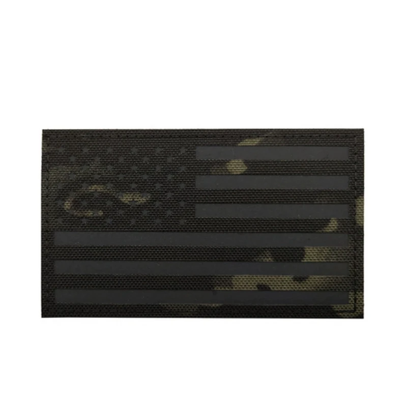 USA AMERIKA FLAGGE Chevrons PATCH IR Reflektierender Totenkopf Piratenstreifen Hakenschlaufe Abzeichen Applikation – Detail 17