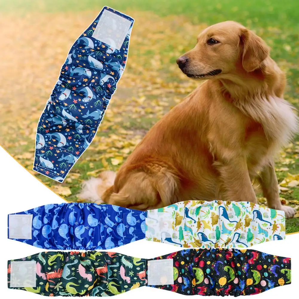 Title 6, Male Dog Belly Band Diapers Fastener Tape Adjus...