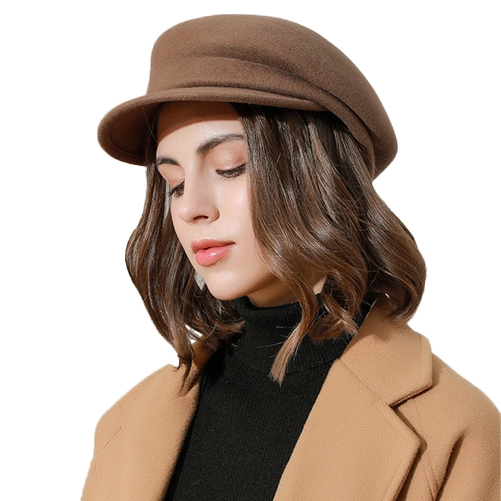 Women's French Beret Hat Newsboy Cabbie Beret Cloche Woolen Painter