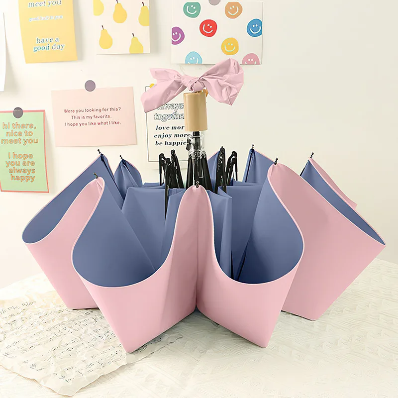 Three-fold Folding Umbrellas Sunny and Rainy Umbrellas Portable Small Fresh Women's Sunscreen UV Protection Umbrella