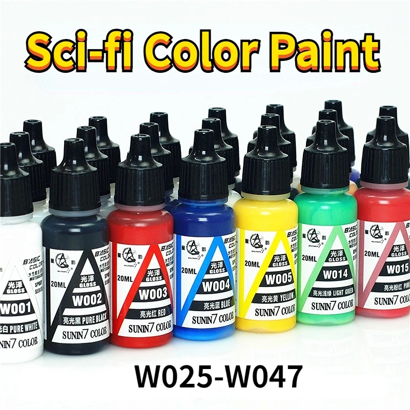 SUNIN 7 SEM01-SEM28 20ml Super Metallic Color Paint SEM Series Acrylic  Pigment Painting Tool for Assembly Model Hobby DIY Tools - AliExpress
