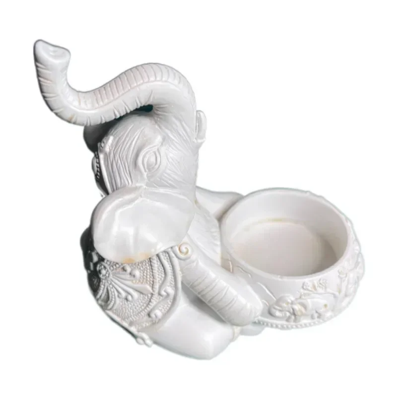 Decorative Elephant Trunks Up Sculpture Candle Holders Tealight Holders Small Candle Stick Lucky Gifts Candle Holders