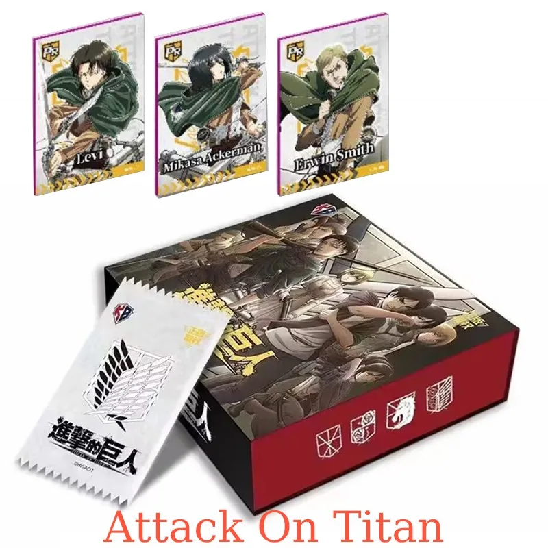 

New Anime Attack On Titan Lp Skp Collection Cards Child Kids Birthday Gift Game Cards Table Toys For Family Christmas Gifts